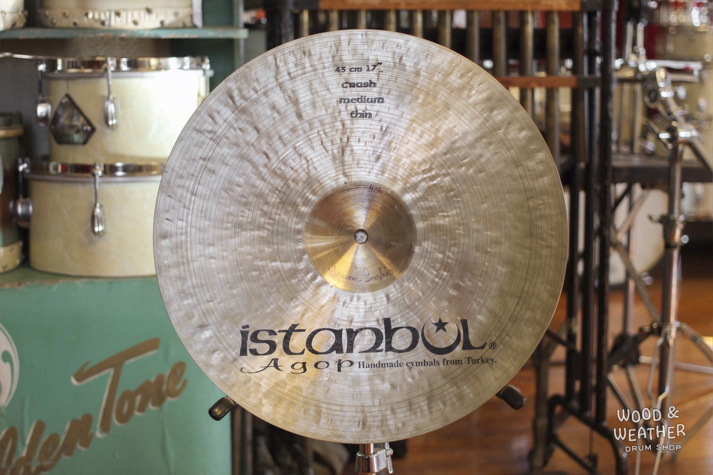 Used Istanbul Agop 17" Medium Thin Crash Cymbal 1196g
