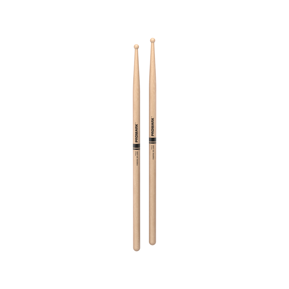 ProMark Finesse 5B Long Maple Drumstick, Small Round Wood Tip